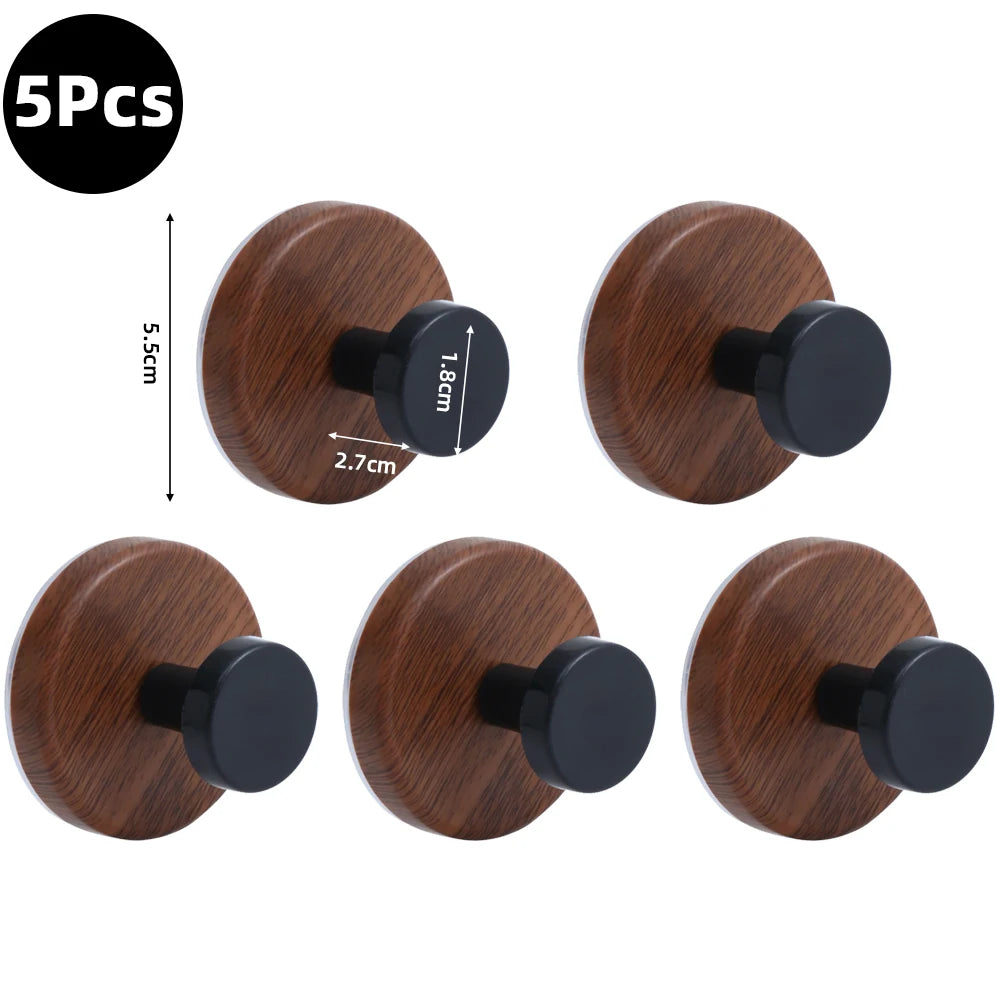 Wood Grain Suction Cup Wall Hook – No-Drill Towel Hanger