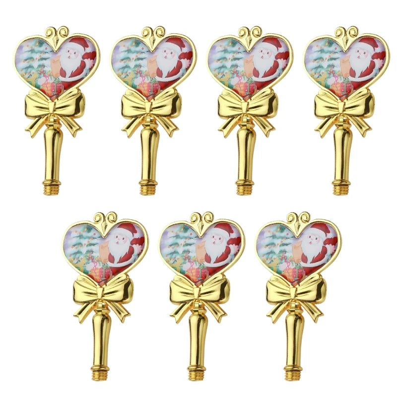 7-Piece Christmas Metal Wax Seal Stamp Handle Set – Gold