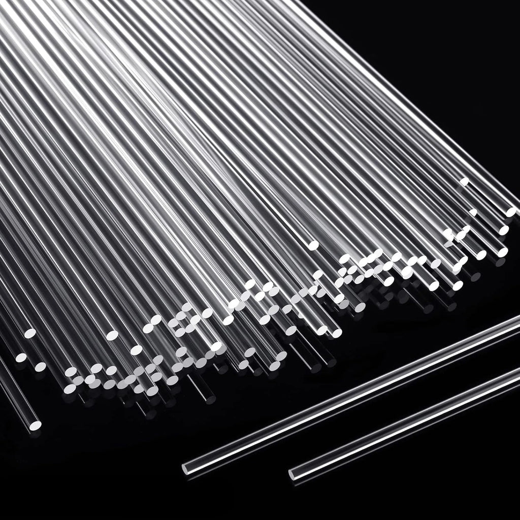 Clear Acrylic Rods 10cm – Cake Topper & DIY Dowel Sticks