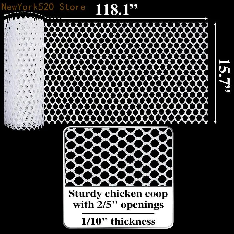 Plastic Chicken Wire Mesh Garden Fencing Net Roll 40x300cm