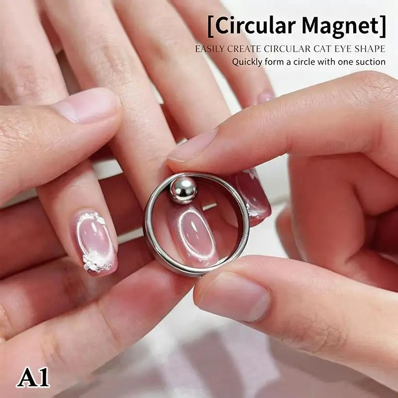 Cat Eye Nail Art Magnet Ring – Black Hole Hollow Effect