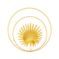 Gold Metal Leaf Wall Décor – 11in Wrought Iron Round Ornament