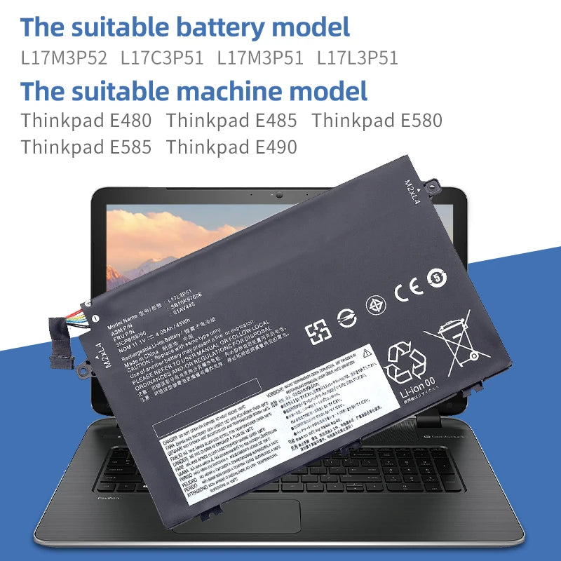 SUOZHAN L17L3P51 Battery for Lenovo ThinkPad E480 E490 E580 E590