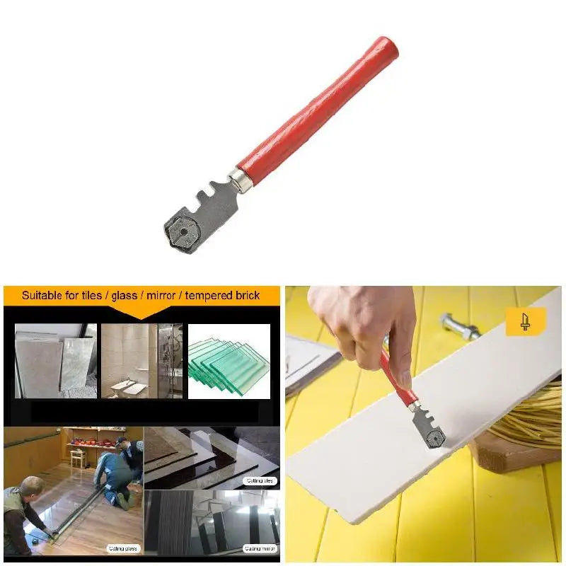 6-Wheel Glass Cutter – German Style Tungsten Carbide Tool