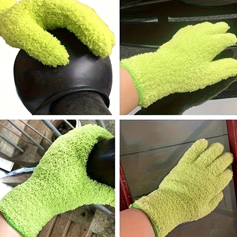Reusable Cleaning Gloves with Built-In Gap Brush – 1 Pair