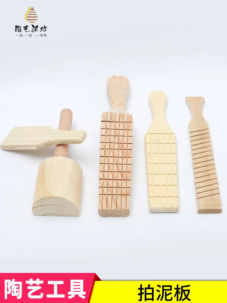 Pottery Clay Slab Roller & Wooden Mallet Set – Ceramic Tool