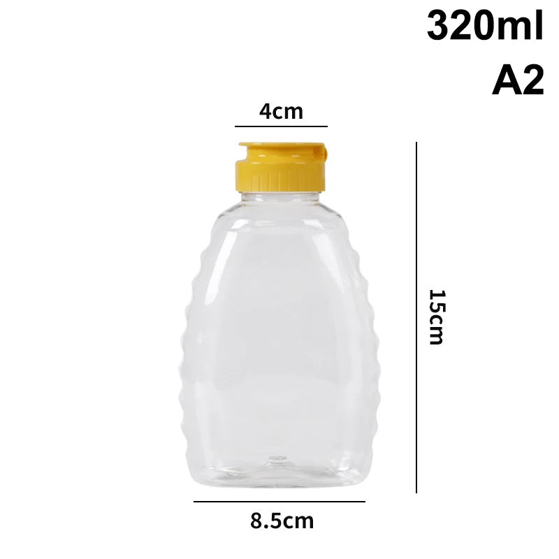 Reusable Squeeze Honey Bottle with Lid – 180–720ml PP