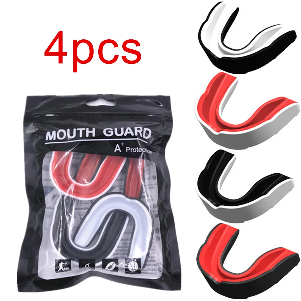 Sports Mouth Guard EVA Slim Fit Boxing MMA Football 4-Pack