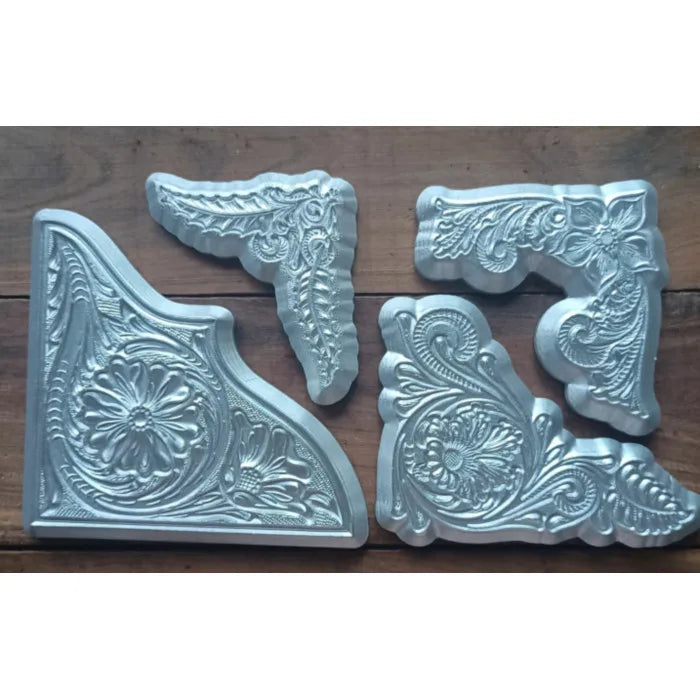 3D Arabesque Corner Flower Leather Embossing Mold – Aluminum