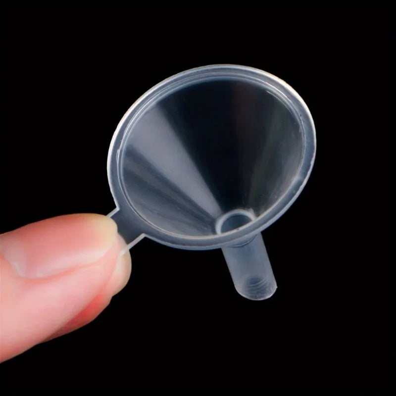 3-Pack Mini Clear Plastic Funnels for Bottles, Perfume & Crafts