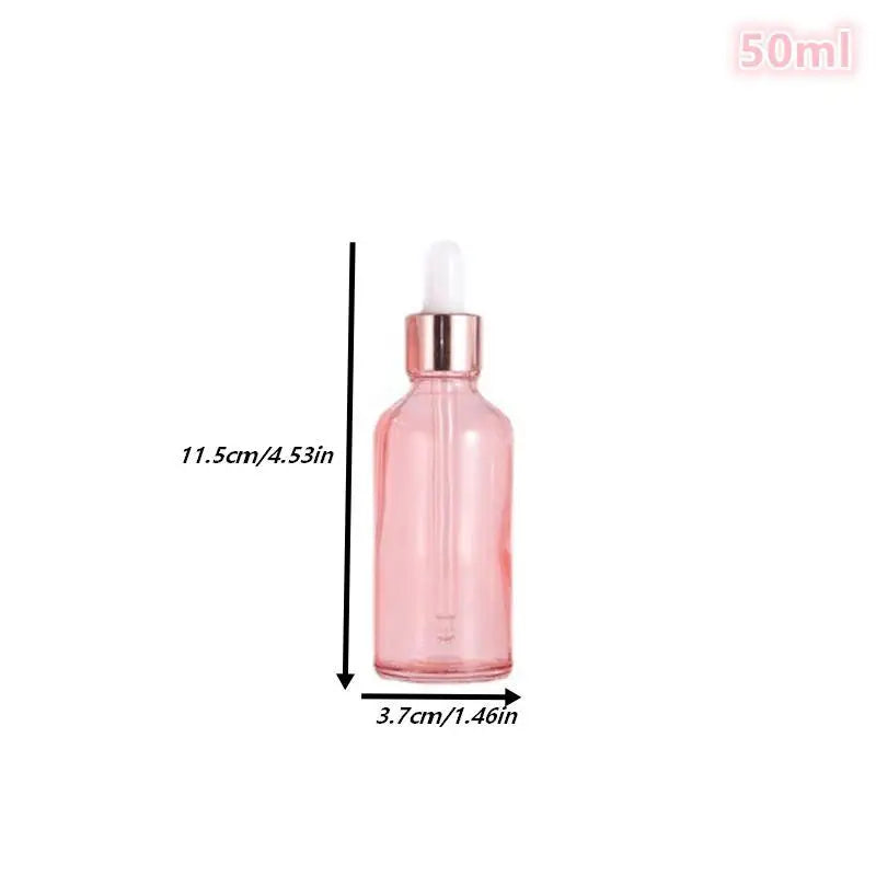 Glass Dropper Bottles 5–100ml Rose Gold Lid | Essential Oil