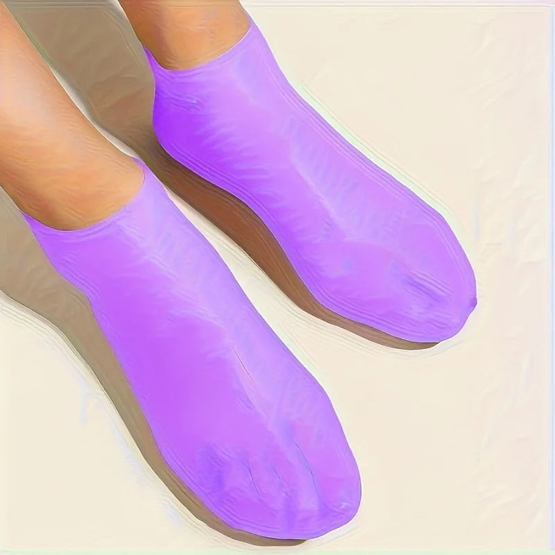 2-Pack Silicone Moisturizing Foot Socks – Exfoliating & Hydrating