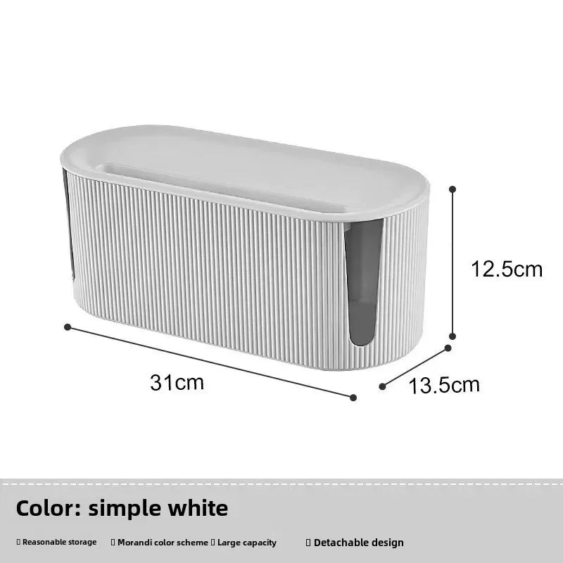 Nordic Cable & Power Strip Storage Box Organizer