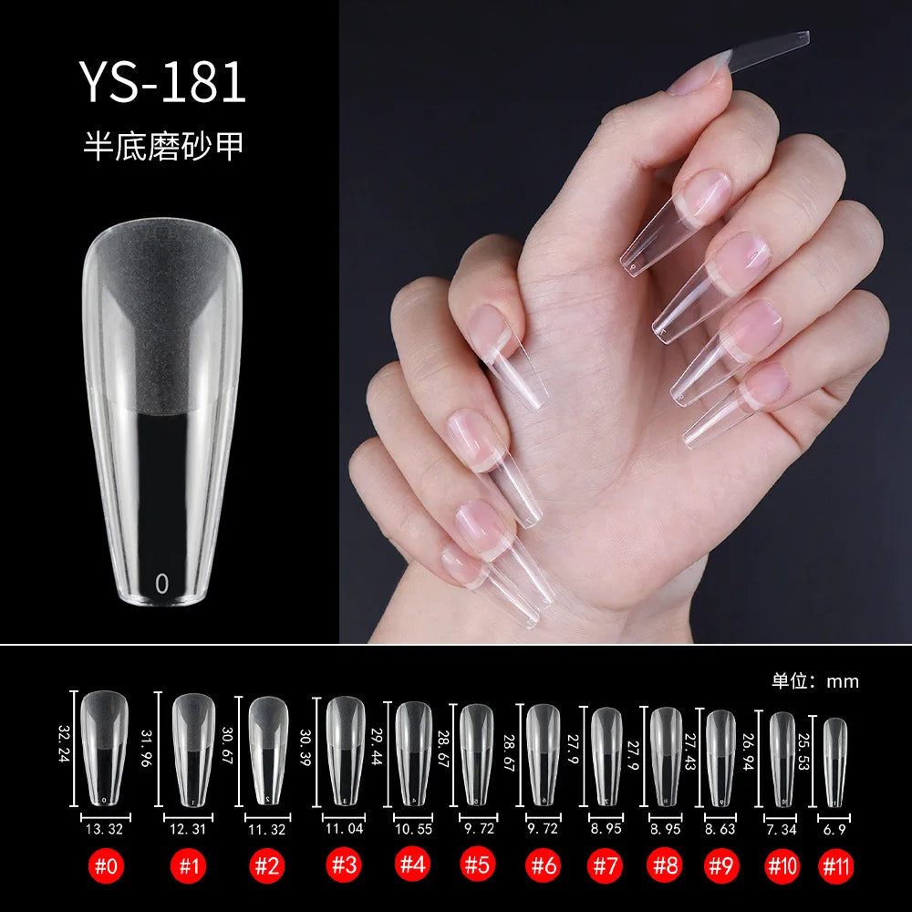 100/500pcs Half French Acrylic Nail Tips UV Gel DIY Manicure