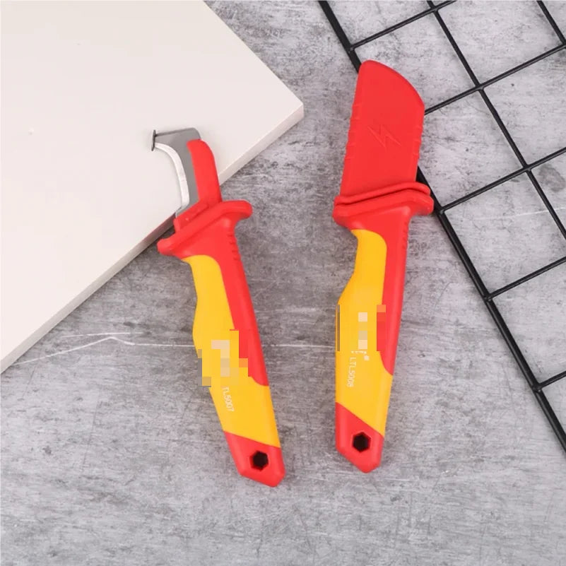Electrician Knife Insulated Cable Wire Stripping Fixed Blade Tool