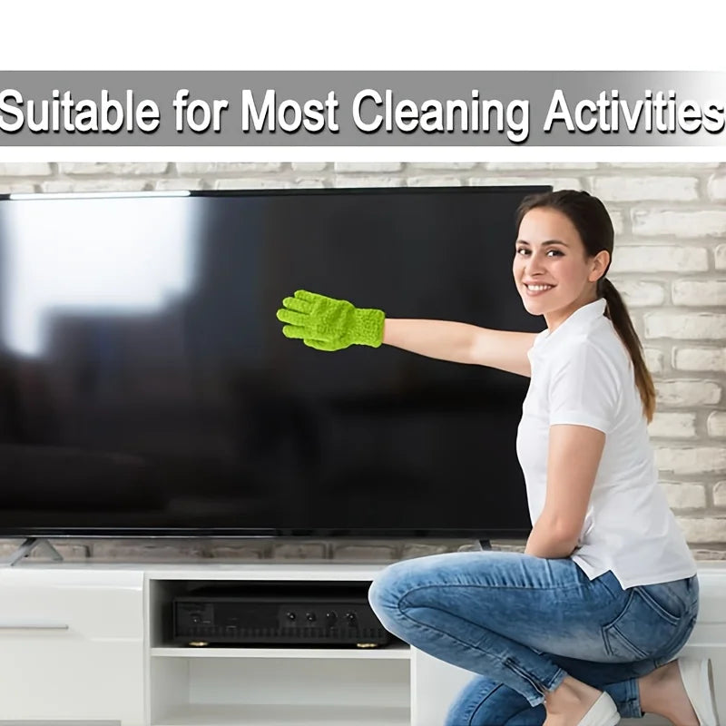 Reusable Cleaning Gloves with Built-In Gap Brush – 1 Pair
