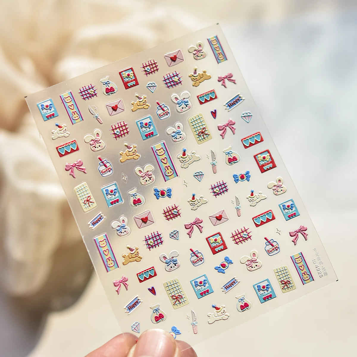 Summer Jelly Nail Stickers – Fruit, Bow & Flower Decals