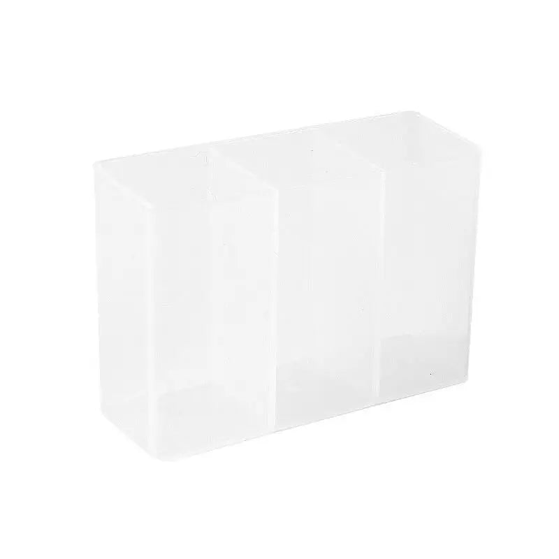 3-Grid Wall Mounted Makeup Organizer – Punch-Free & Clear