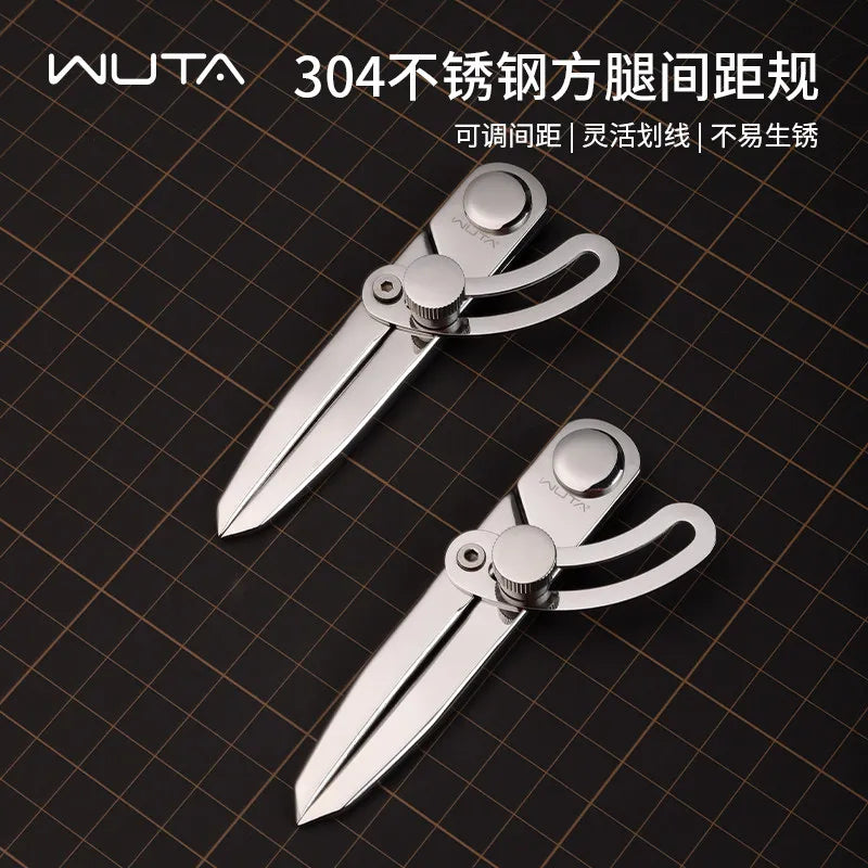 Stainless Steel Adjustable Leather Spacing Gauge & Wing Crimper