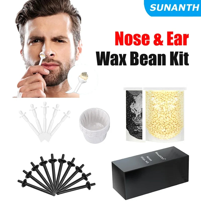 Nose & Ear Hair Removal Wax Kit – Paper-Free Wax Beans