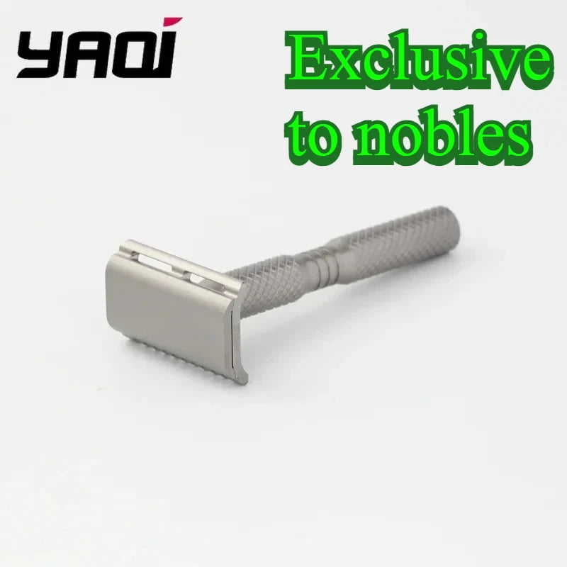YAQI Ghost 90DC Titanium Safety Razor – Lightweight, Cross Grain
