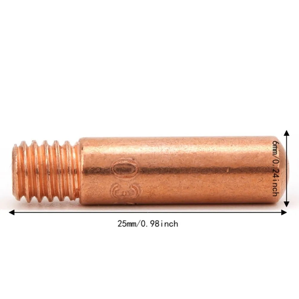 10-Pack Copper MIG Welding Contact Tips M6 Thread – 11-35