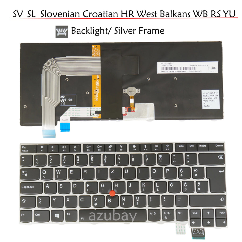 AZUBAY Backlit Keyboard – ThinkPad 13 Gen 1 & 2, T460S T470S