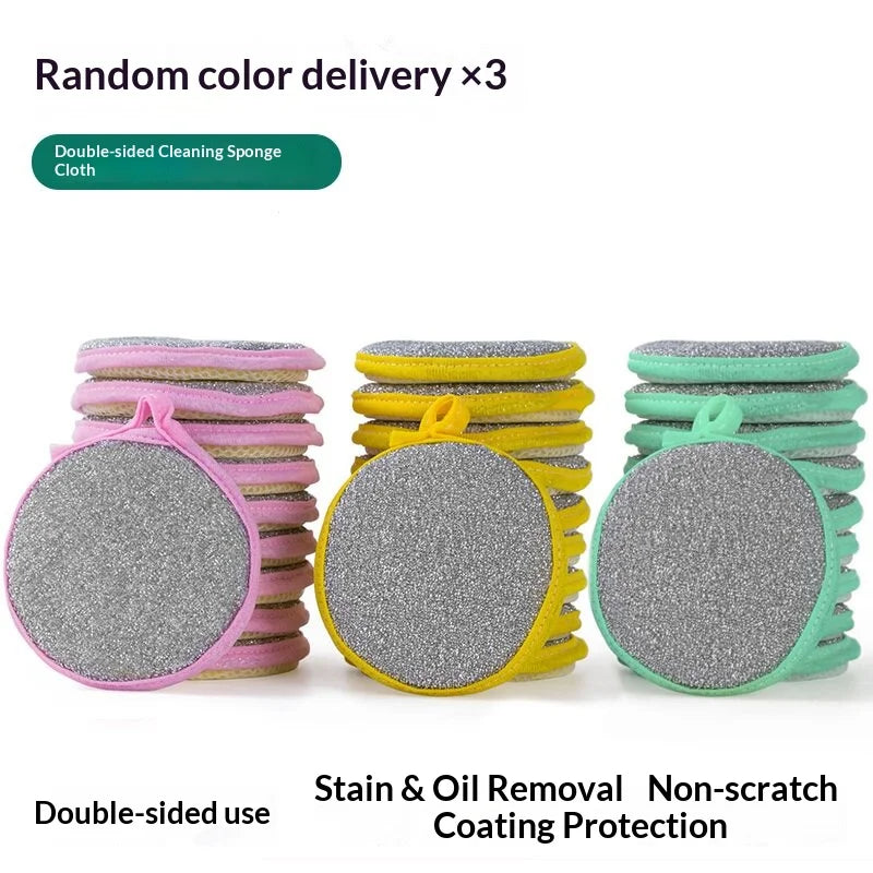 Double-Sided Kitchen Cleaning Sponge – Reusable Dish Pad
