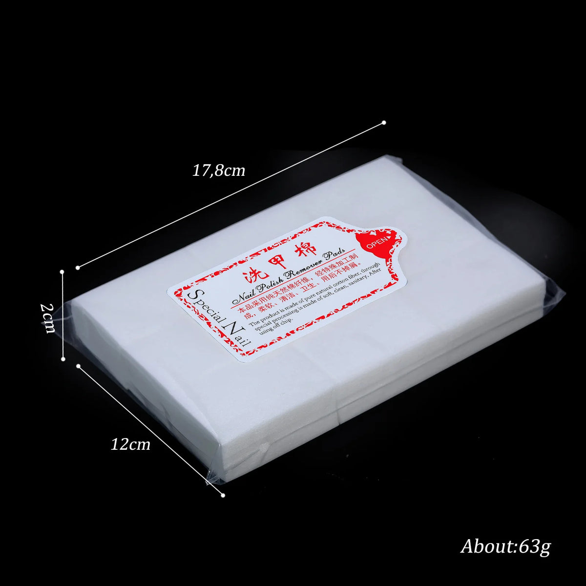 Disposable Gel Nail Polish Remover Wipes & Cleaning Pads