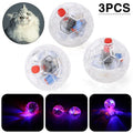 3-Pack LED Motion Activated Light Up Cat Balls | Interactive Pet Toy