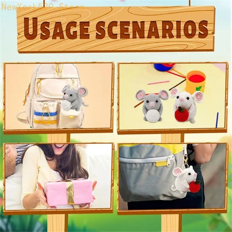 Beginner Animal Mouse Crochet Kit – Hooks & Threaders Included