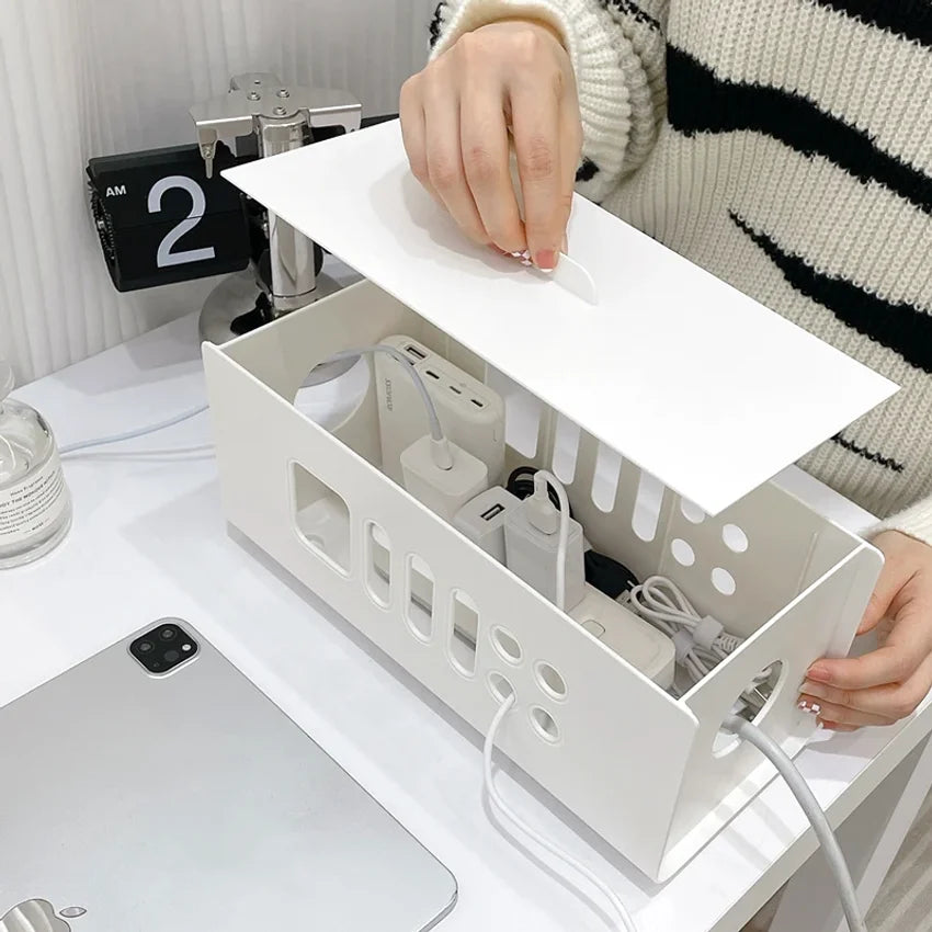 Cable Storage Box | Power Strip Wire Management Organizer