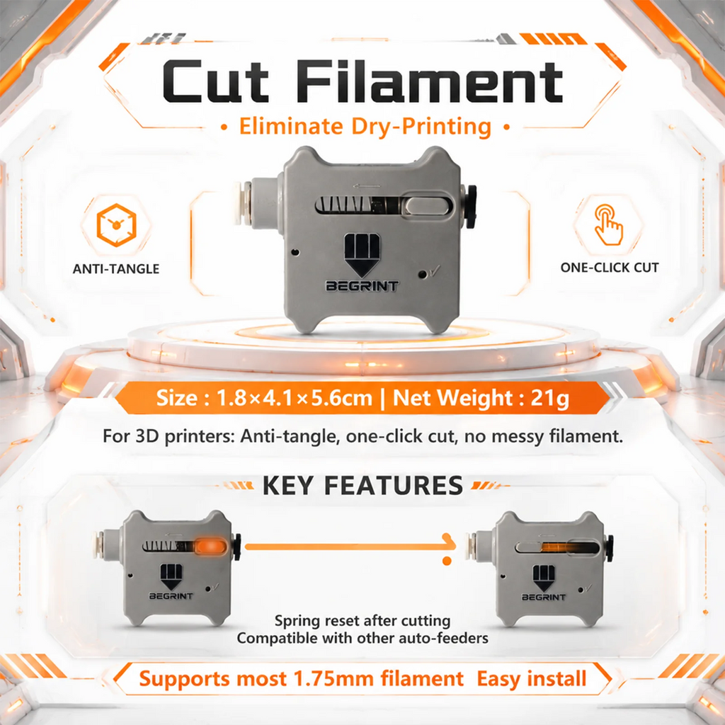 BEGRINT Automatic Filament Cutter for Bambu Lab & Creality