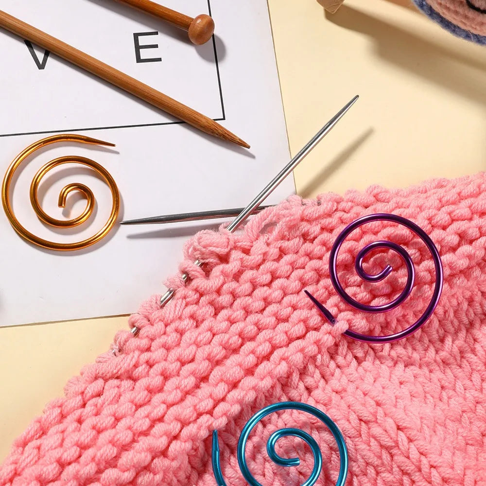 9-Pc Metal Spiral Cable Knitting Needles Set with Storage Box