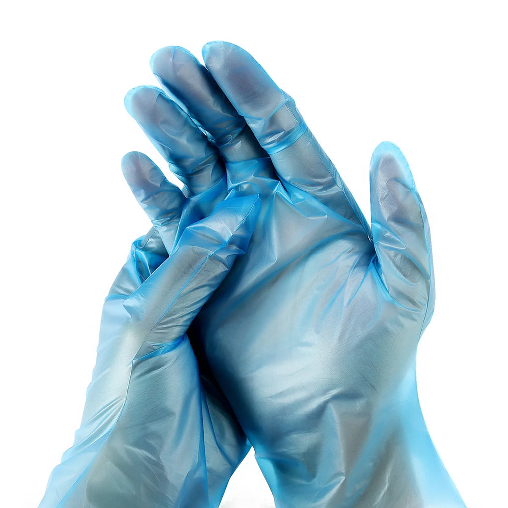 100-Pack Blue Disposable Gloves – Waterproof Multi-Purpose