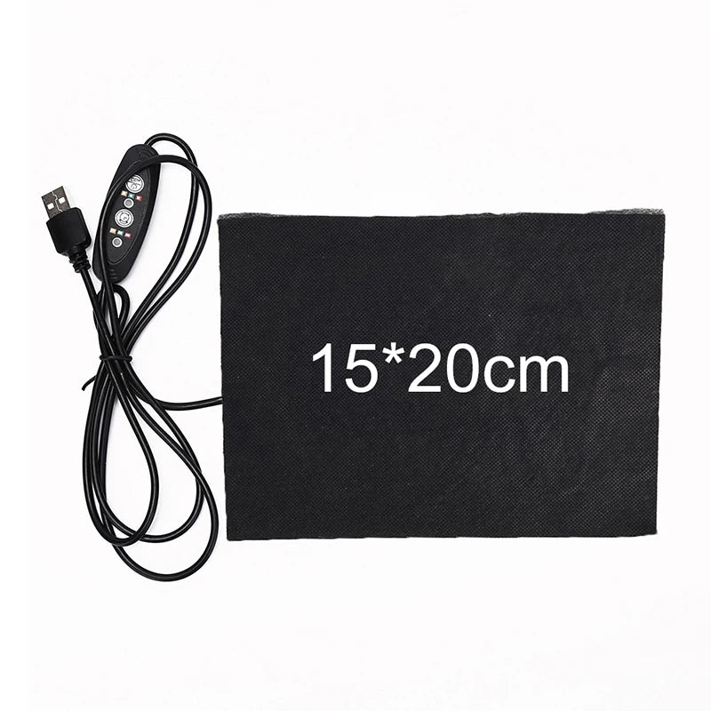 Carbon Fiber USB Heating Pad 3-Gear 5V DIY Thermal Mat