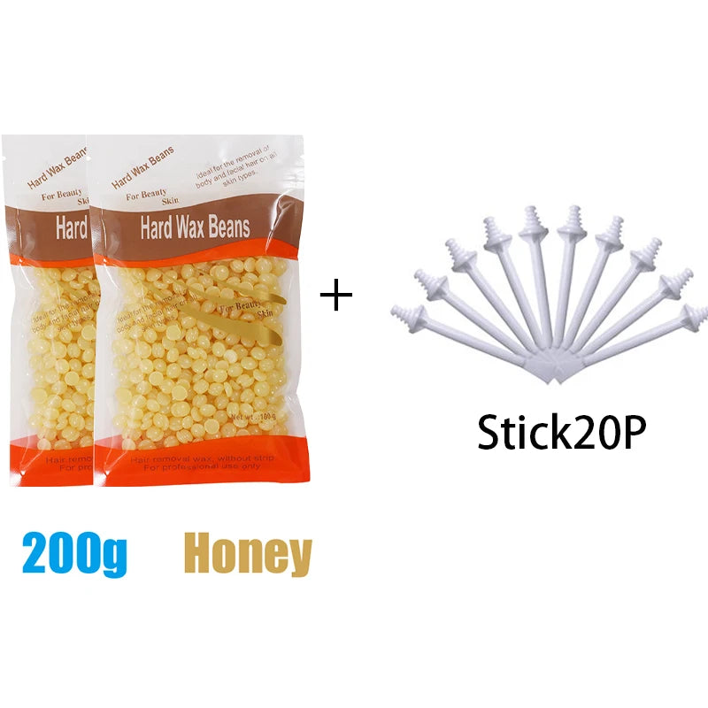 Nose Hair Wax Applicator Sticks & Beeswax Bean Set