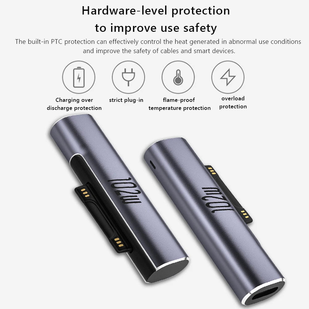 Microsoft Surface to USB-C PD Charging Adapter – 102W Converter