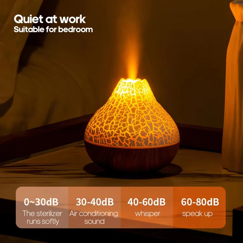 Volcano USB Humidifier 300ml – 7-Color LED Night Light