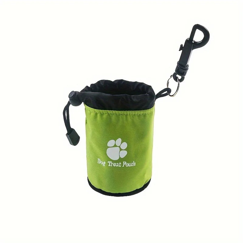 Portable Dog Treat Pouch – Drawstring & Zipper Training Bag