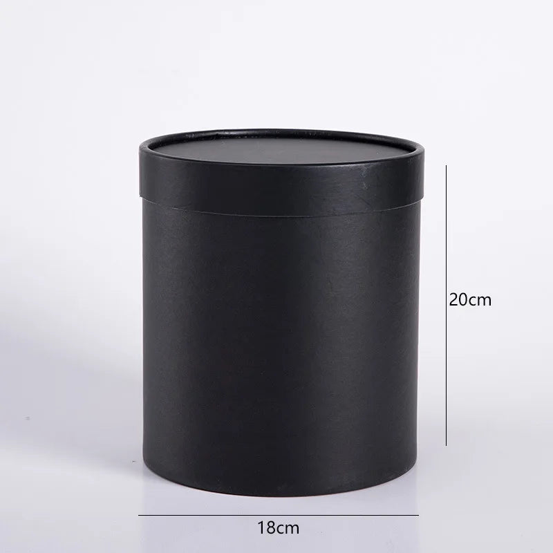 Round Flower Gift Box Kraft Paper Packaging Bucket – Wedding Party