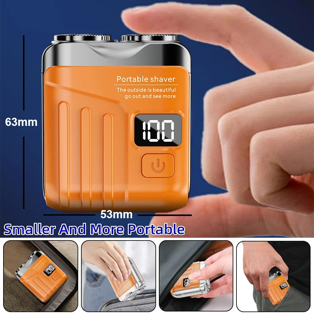 XMSJ Mini Rechargeable Dual-Head Electric Shaver – Waterproof