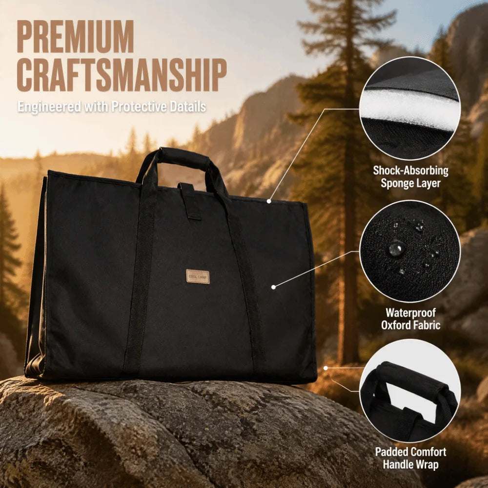 Waterproof Folding Table Carry Bag – Oxford Cloth, Black