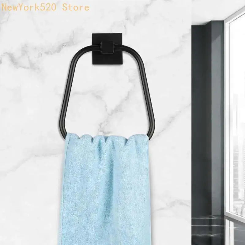 Matte Black Trapezoid Aluminum Towel Hook | Bathroom Accessory