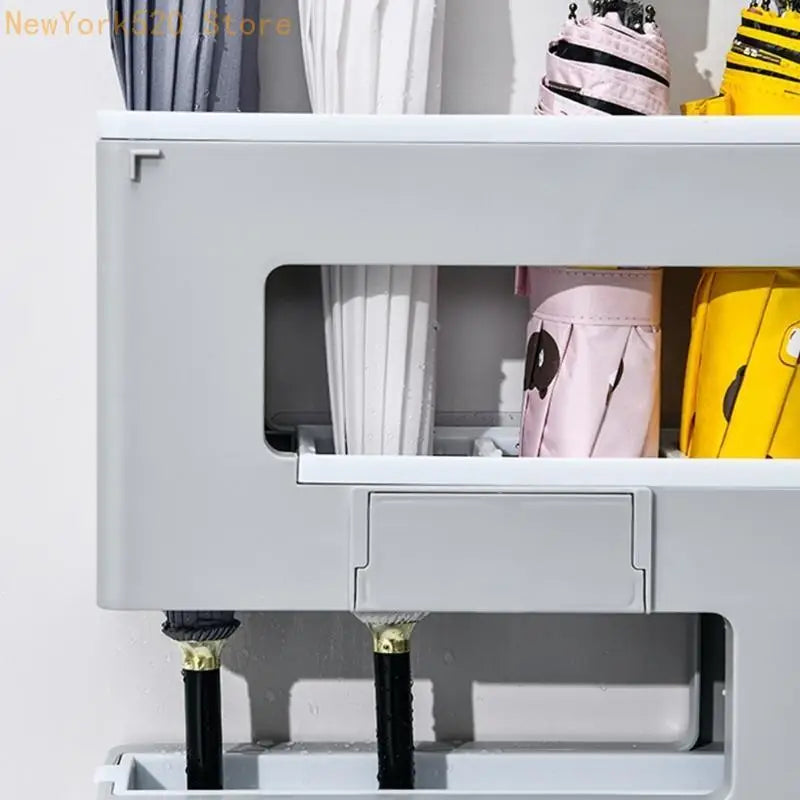 Wall Mounted Umbrella Rack – 5-Hook Storage Holder Shelf