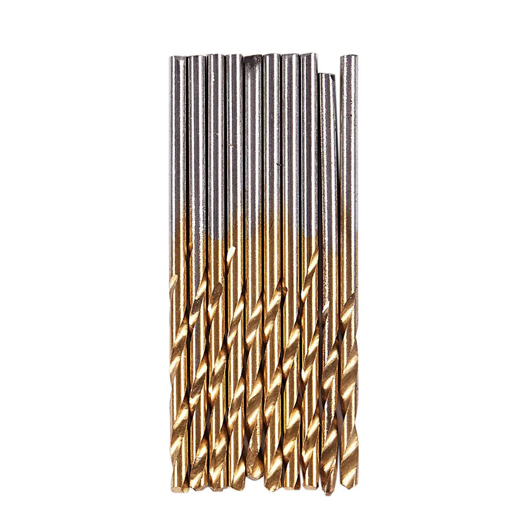 100-Pc Titanium Coated HSS Twist Drill Bit Set 1–3mm