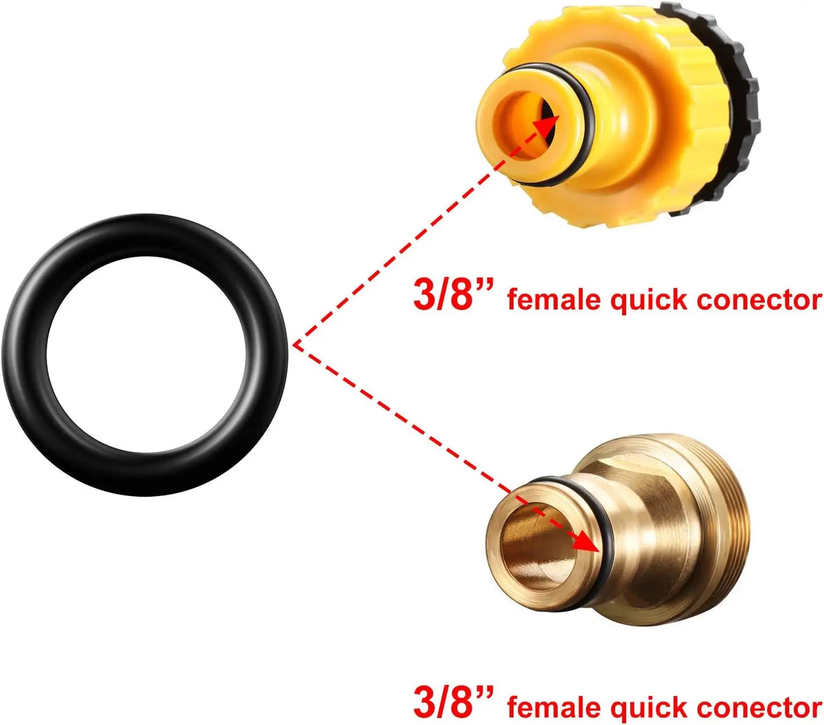 Pressure Washer O-Rings 40/80/120PCS – 1/4" 3/8" M22 Seals