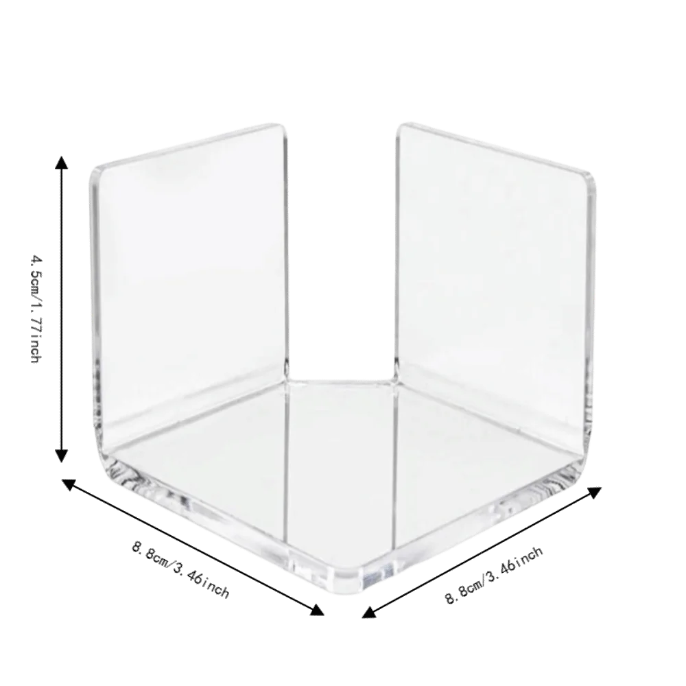 3-Pack Clear Acrylic Floating Corner Wall Shelves – No Drill
