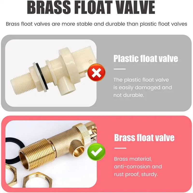 1/2 Inch Brass Float Ball Valve – Adjustable Water Level Control