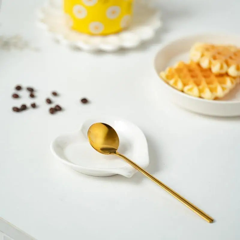 Heart Shaped Ceramic Spoon Rest & Ladle Holder – Kitchen